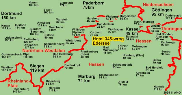 Urlaub ber Ostern in Waldeck am Edersee. Oster-Kurzurlaub in Nord-Hessen.